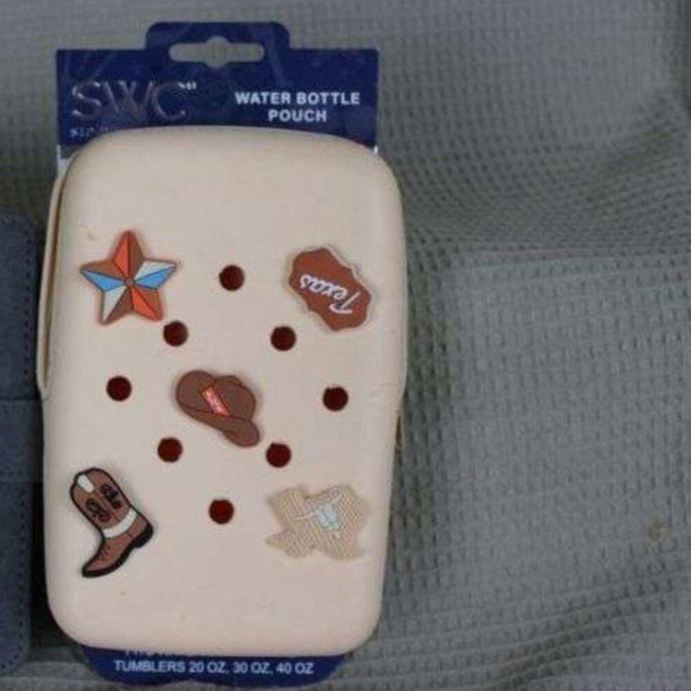 SWC water bottle pouch texas themed